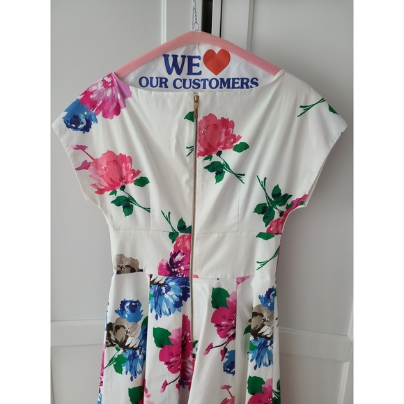 Kate Spade White Floral Print Dress Size 4 - Picture 8 of 10